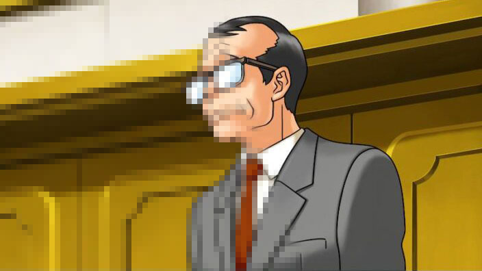 A pixelated screenshot from Phoenix Wright: Ace Attorney
