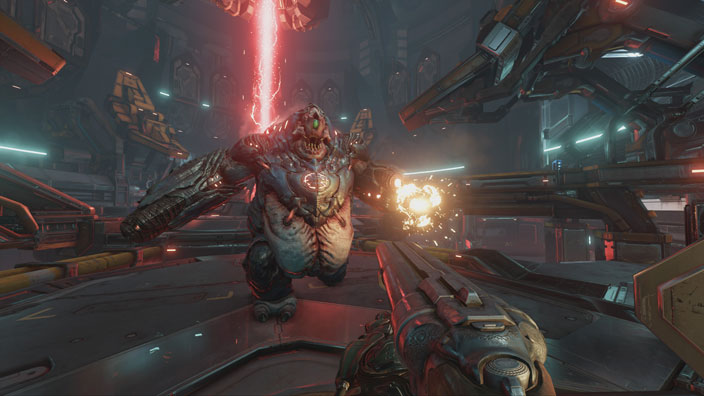 A screenshot from 2016's Doom reboot