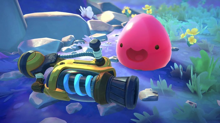 A happy looking slime from Slime Rancher 2